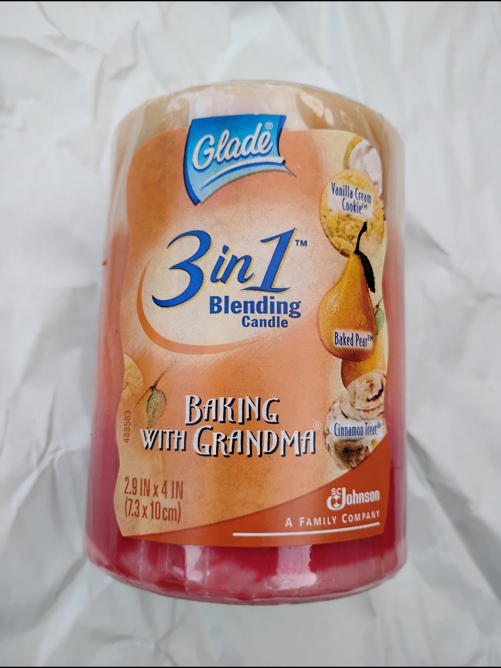 Vintage Glade "Baking with Grandma" Warm & Cozy Candle NEW old stock